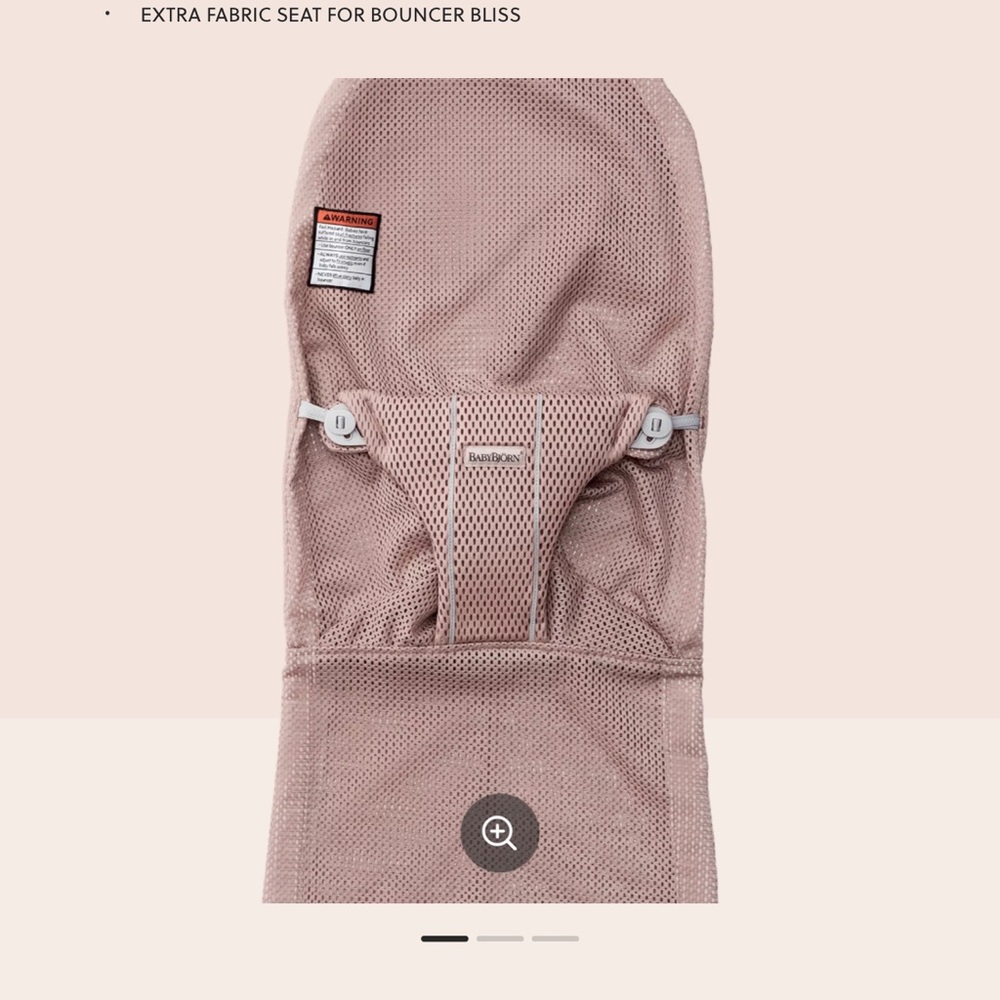 BABYBJÖRN EXTRA FABRIC SEAT FOR BOUNCER BLISS // DUSTY PINK
